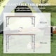 image 6 of Outsunny 3ft Folding Camping Table Height Adjustable Aluminium Outdoor Garden Party Picnic BBQ Trestle Table Field Kitchen