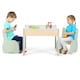 image 5 of COSTWAY Wooden Kids Table and Chair Set with Storage Green