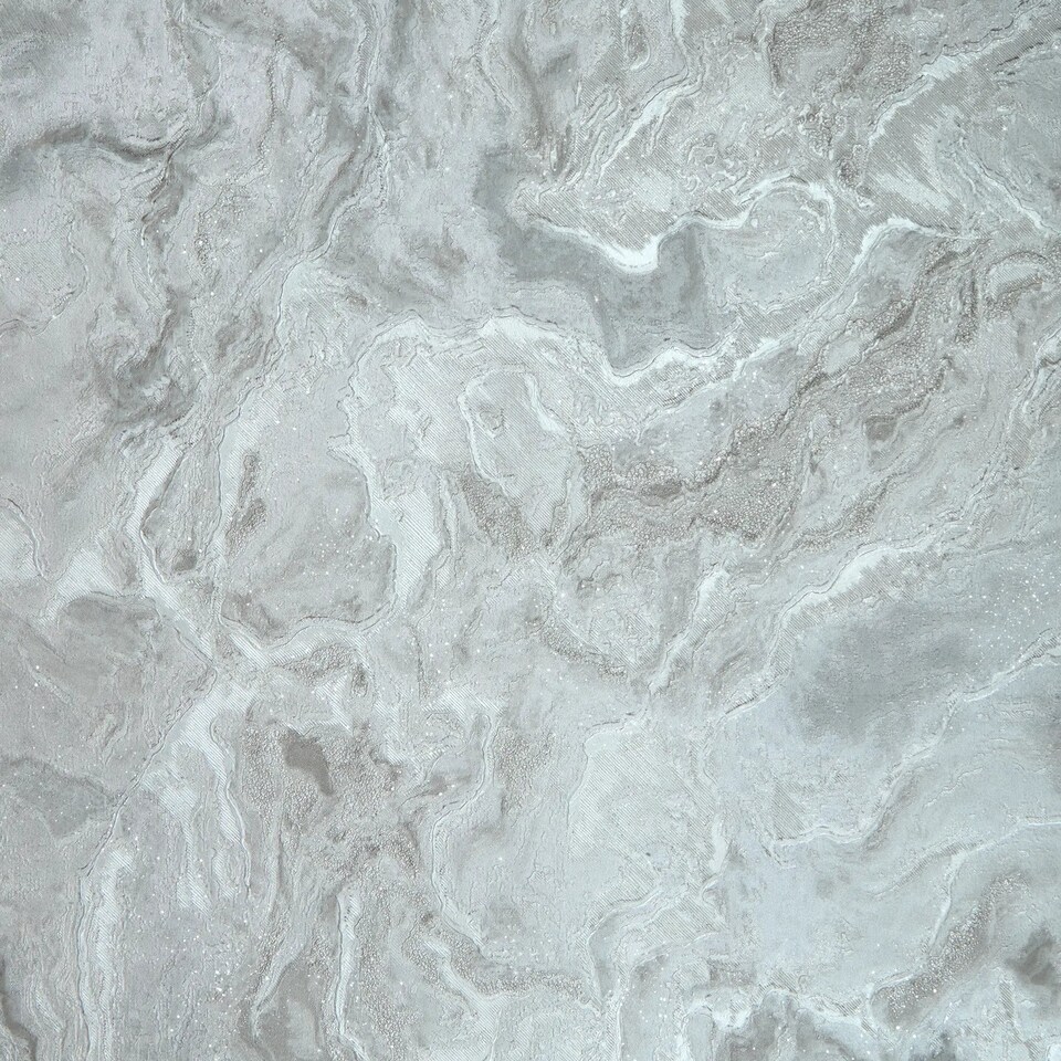 image 1 of Nakura Wallpaper in Grey and Silver with Silver Metallic | Grey | Grey and Silver with Silver Metallic | 53cm x 10m