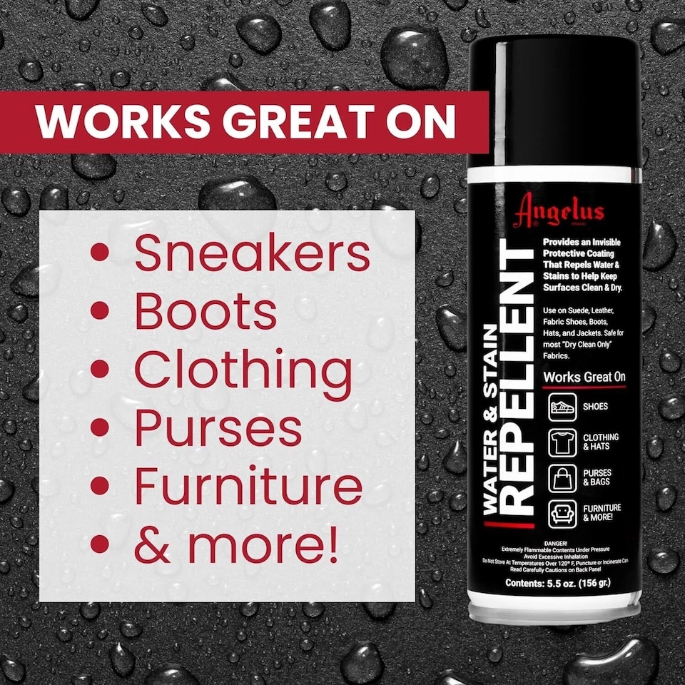 image 1 of Angelus Water & Stain Repellant - Easy Application Aerosol for Leather 5.5oz | Clear