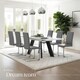image 8 of Dining Chairs - cantilevered, high backrest, flat steel frame - Set of 2 Grey