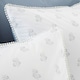 image 4 of Bianca Esme Floral 200 Thread Count Cotton Reversible Duvet Cover Set White / Blue | Blue | White / Blue | King