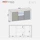image 9 of TV Unit 145cm Black Matt Doors Free LED Oak Modern Media Cabinet Multi | Oak Matt Body & Black Matt Doors