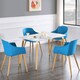 image 9 of Halo 4 or 6 seating Dining Table Single, White White