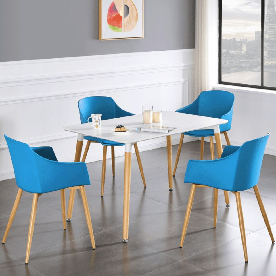 image 1 of Halo 4 or 6 seating Dining Table Single, White White