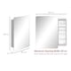 image 7 of kleankin 66x46cm Curved Bathroom Storage Cabinet Sliding Mirror Door 3 Shelves