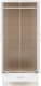 image 4 of Nevada 2 Door 1 Drawer Mirrored Wardrobe | White