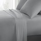 image 2 of Sweet Dreams 200 Thread Count Percale Cotton Flat Sheet White | White | King