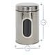image 3 of Harbour Housewares 3pc Stainless Steel Food Storage Containers Set with Window - Chrome