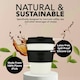 image 4 of Ecoffee Cup 8oz 240ml Reusable Eco-Friendly 100% Plant Based Coffee Cup with Silicone Lid & Sleeve - Melamine Free Travel Mug N/A | Black Nature