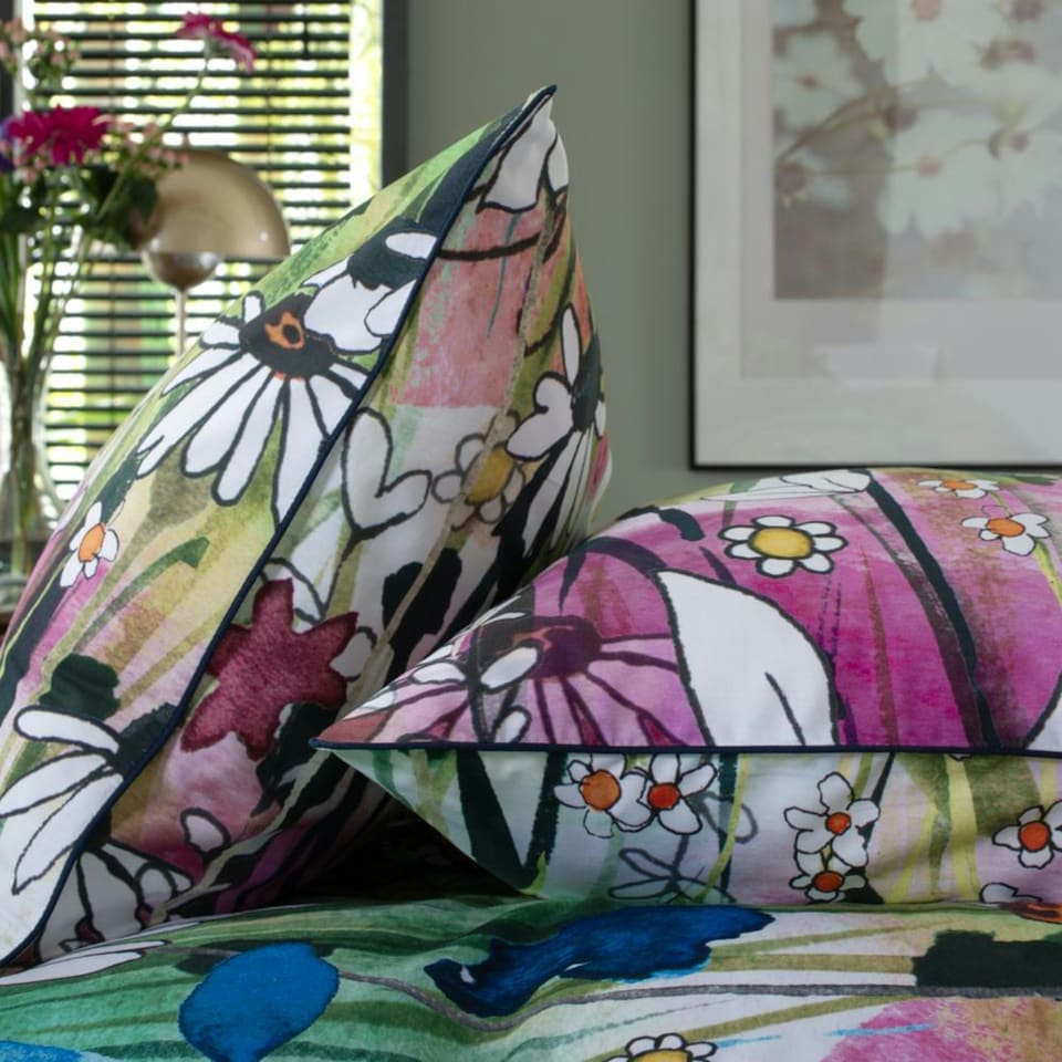 image 1 of 100% Cotton The Common Digital Print Duvet Cover Set Green | Multi | Double