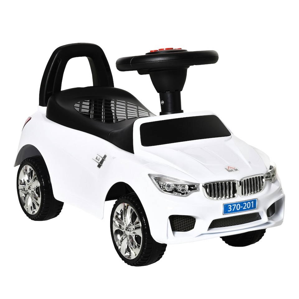 image 1 of HOMCOM Ride on Car Baby Toddler Walker Foot to Floor Sliding Car Slider White