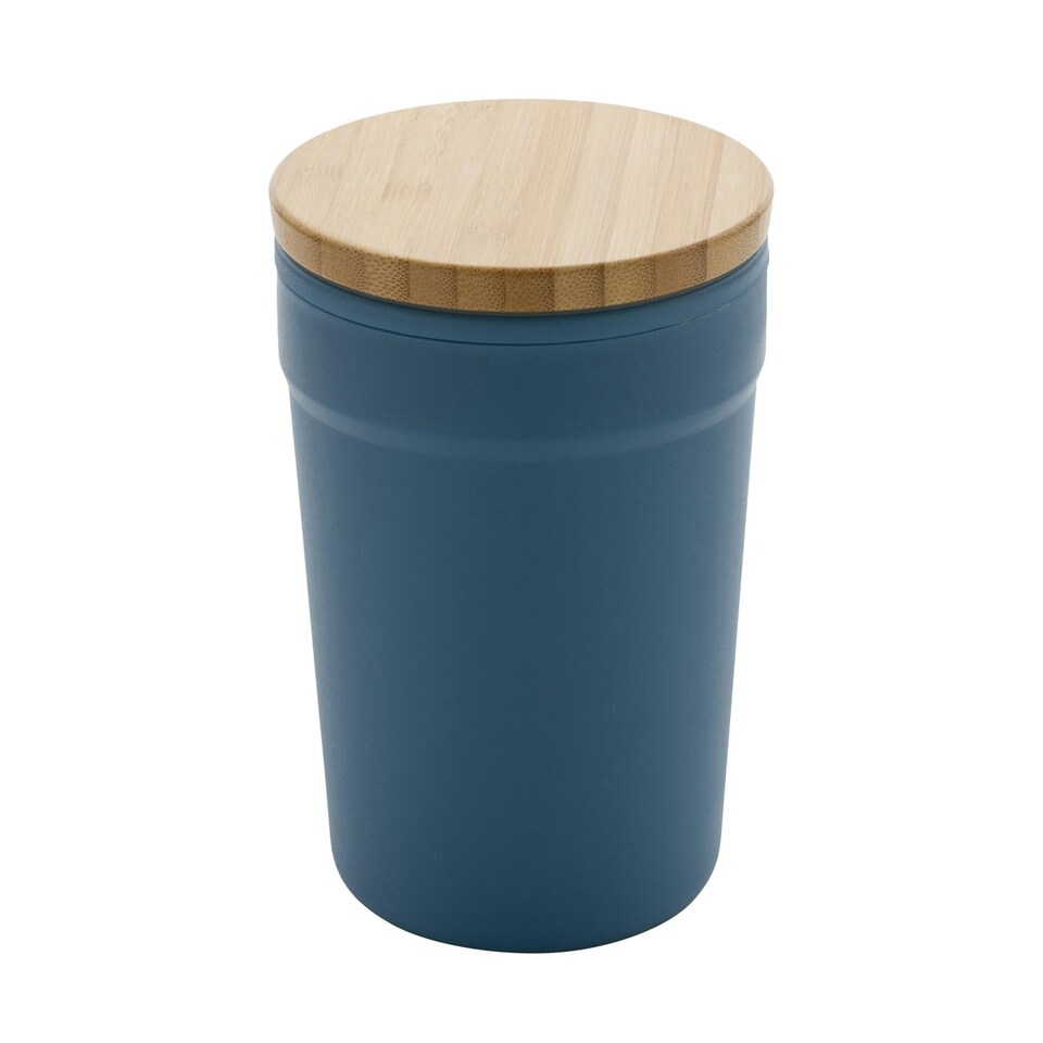 image 1 of XD Collection Bamboo Recycled 300ml Travel Mug - Blue - One Size | Blue | 1