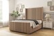 image 2 of Sloomy Hargrave Mink Plush Bed Frame With Mattress With 50"  Upholstered Wingback Headboard 6' Super King