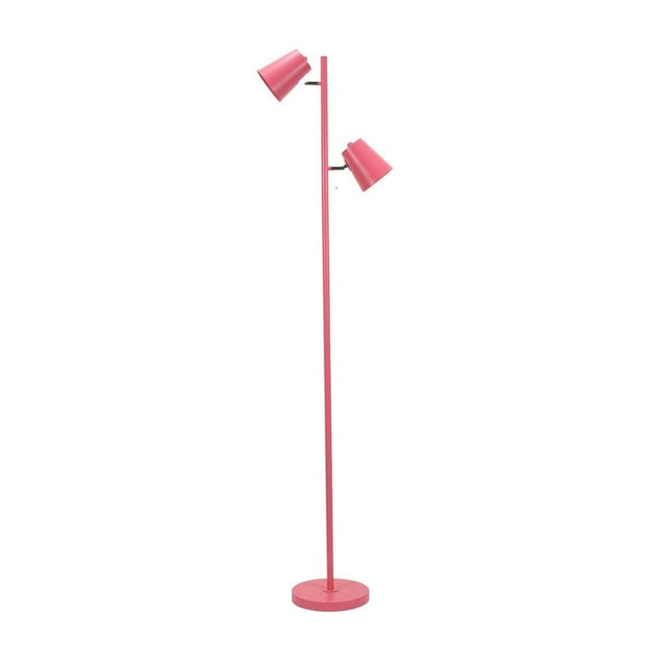 image 1 of ValueLights Bibi Pastel Pink 2 Way Adjustable Multi-Directional Metal Floor Lamp