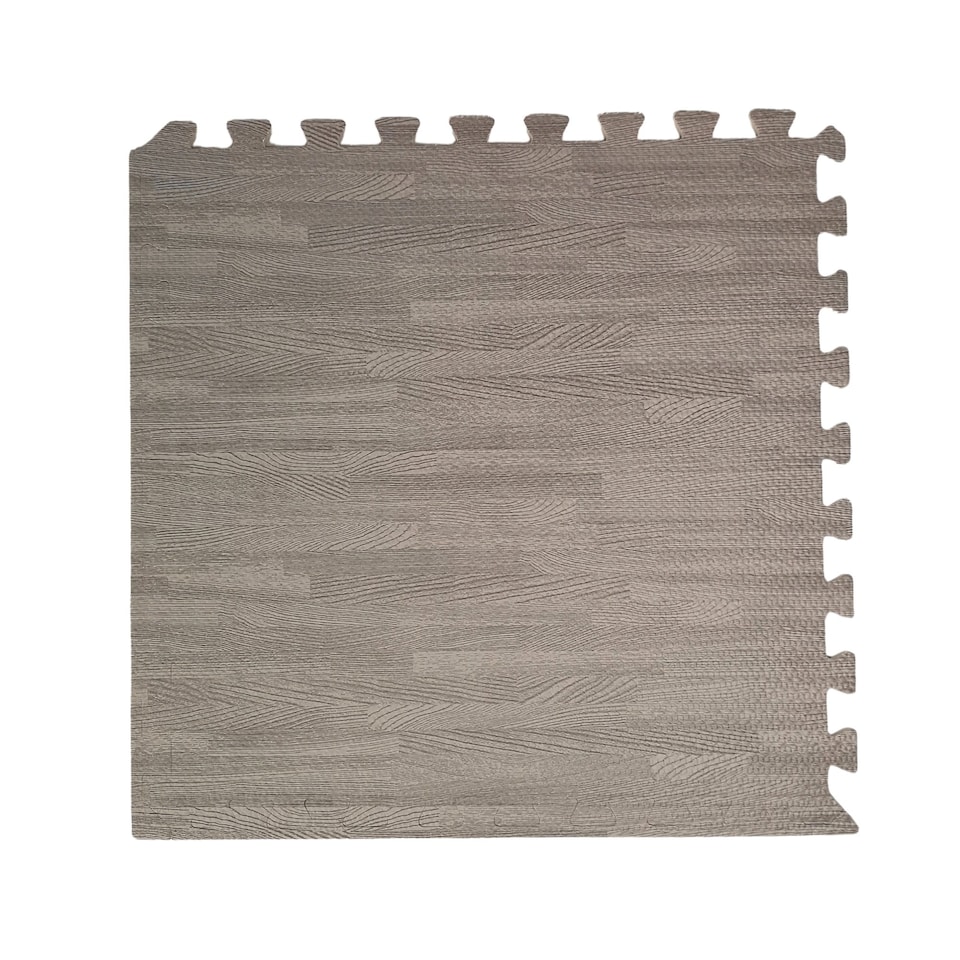 image 1 of Samuel Alexander 16 Piece Grey Wood Effect EVA Foam Floor Protective Tiles / Mats 60x60cm Each Set. Floor Mats Set Covers 5.76 sqm (62 sq ft)