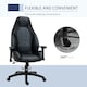 image 5 of Vinsetto High Back Executive Office Chair Gaming Recliner w/ Footrest, Black