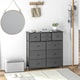 image 7 of HOMCOM Bedroom Chest of Drawers Fabric Dresser w/ Foldable Drawers Black