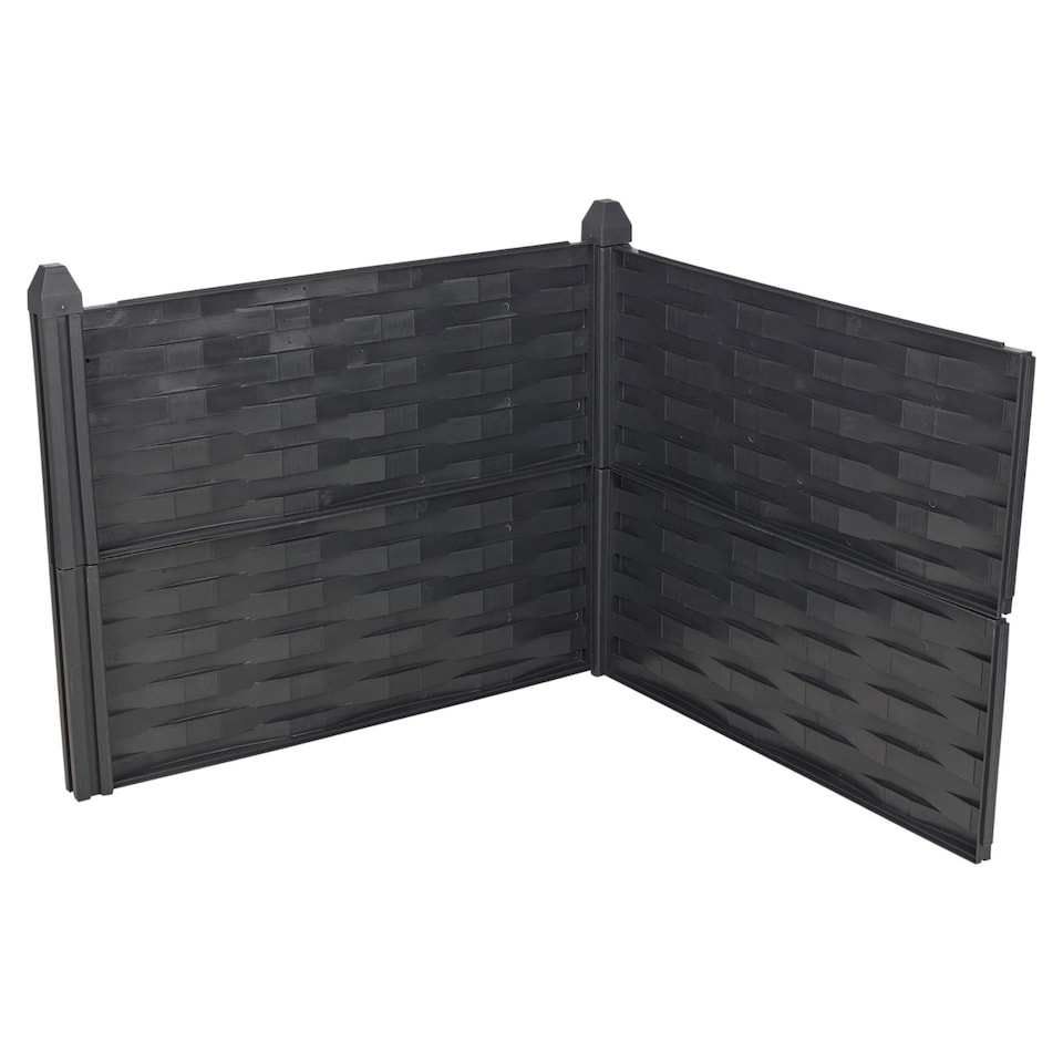 image 1 of Raised Stackable Garden Bed Square Vegetable Herb Box Planter Boxe Trough Fence | Black | Black | Set of 2