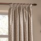 image 4 of Wylder Grace Leaf Jacquard Fully Lined Pencil Pleat Curtain Pair, Taupe, (W) 168 x (D) 137cm | Cream | Taupe | 1