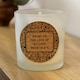 image 6 of Personalised Floral Cork Label Candle Jar Clear