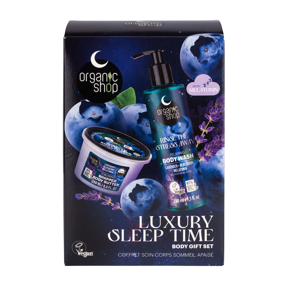image 1 of Organic Shop Luxury Sleep Time Body Gift Set 250ml/280ml