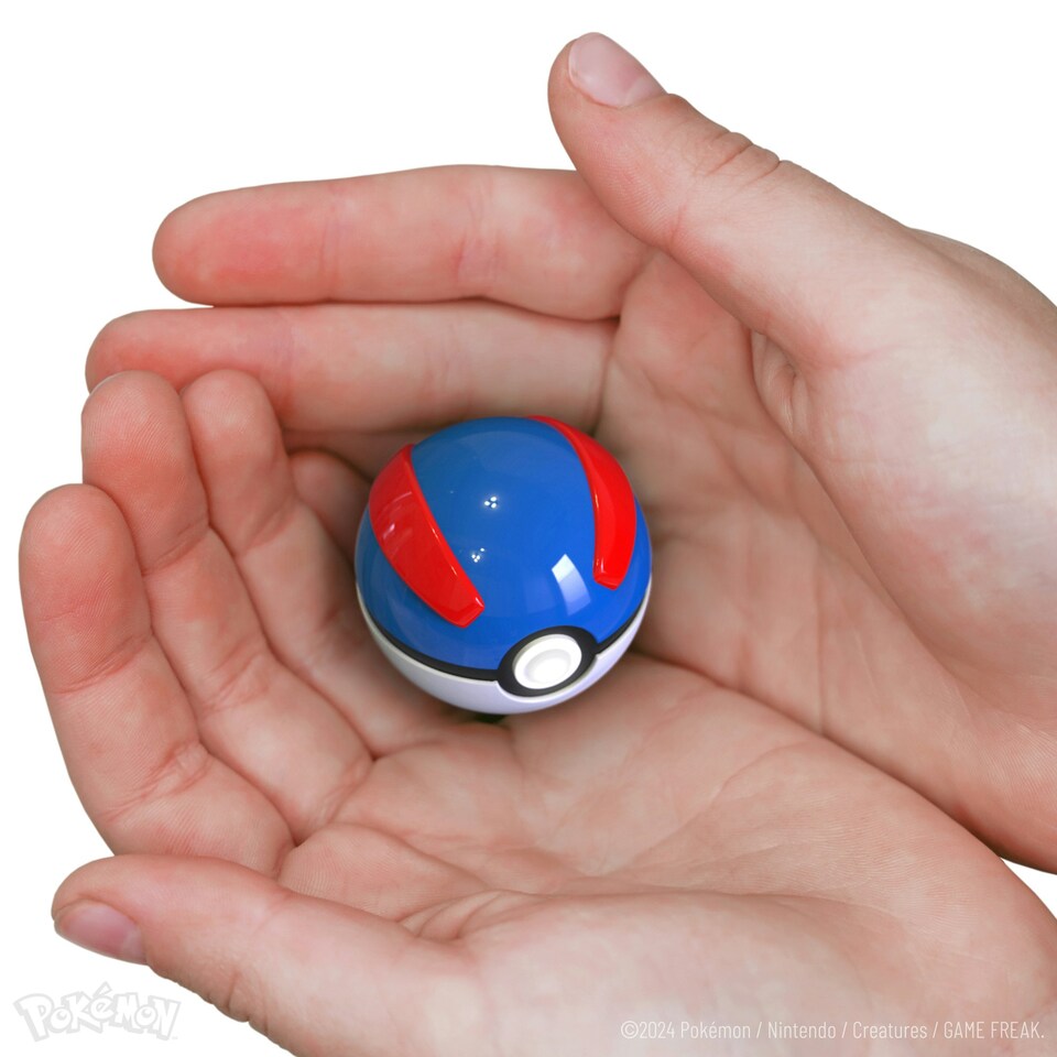 image 1 of Pokémon Die-Cast Mini Great Ball Replica Blue