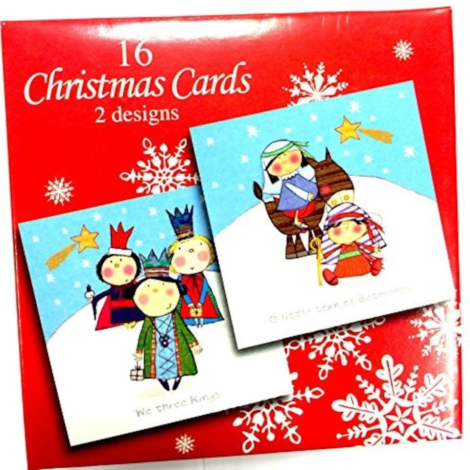 image 1 of Pack of 16 Christmas Cards 2 Designs - Three Kings & Little Town of Bethlehem