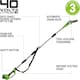 image 2 of Greenworks 40V 20cm Pole Bar including Battery and Charger Green