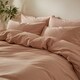 image 4 of Touch Of Linen - Seashell Pink - Duvet Cover Set (Includes 2 Pillowcases - 1 For Single) Pink | Seashell Pink | Double
