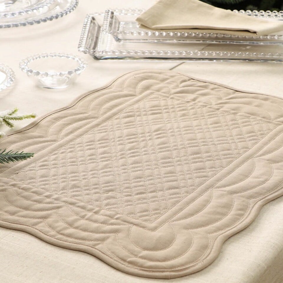 image 1 of Set of 2 Bella Perle Quilted Placemats N/A