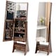 image 1 of COSTWAY Freestanding Jewelry Cabinet Floor Jewelry Armoire Organizer
