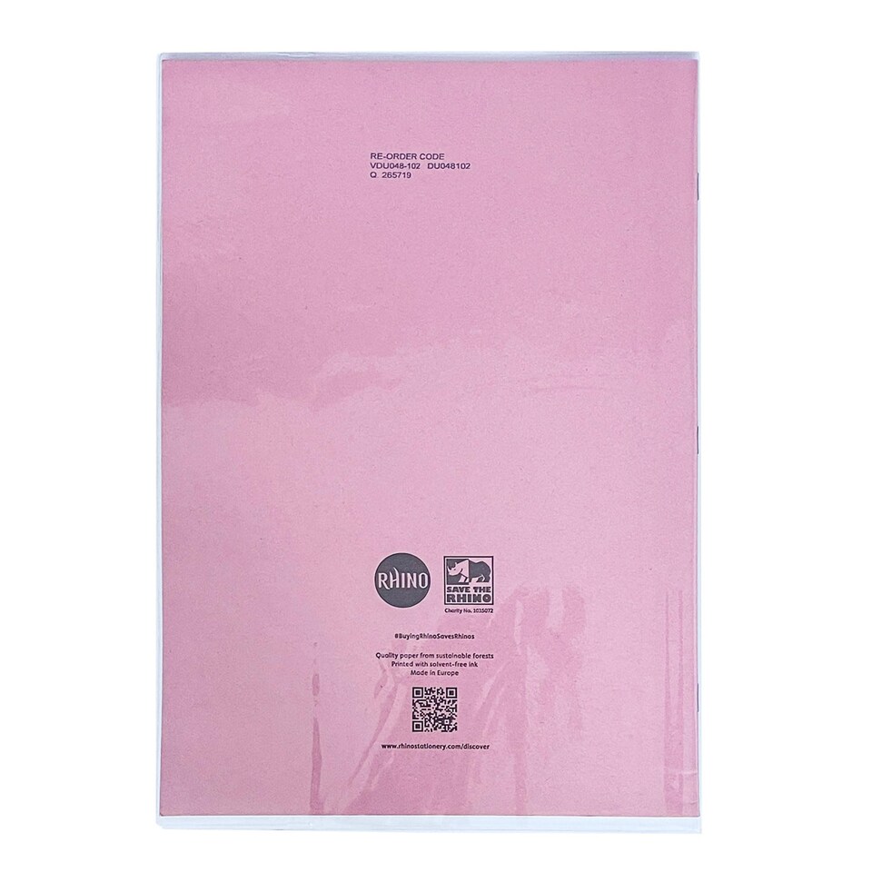 image 1 of Rhino Plastic Protective Sleeves Exercise Book Covers Clear A4+ 50 Pack