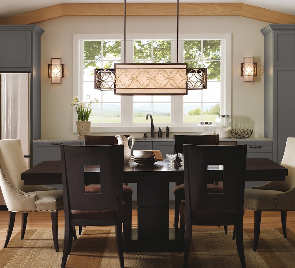 image 1 of Remy 4 Light Ceiling Pendant Bar Gold, Bronze, E27