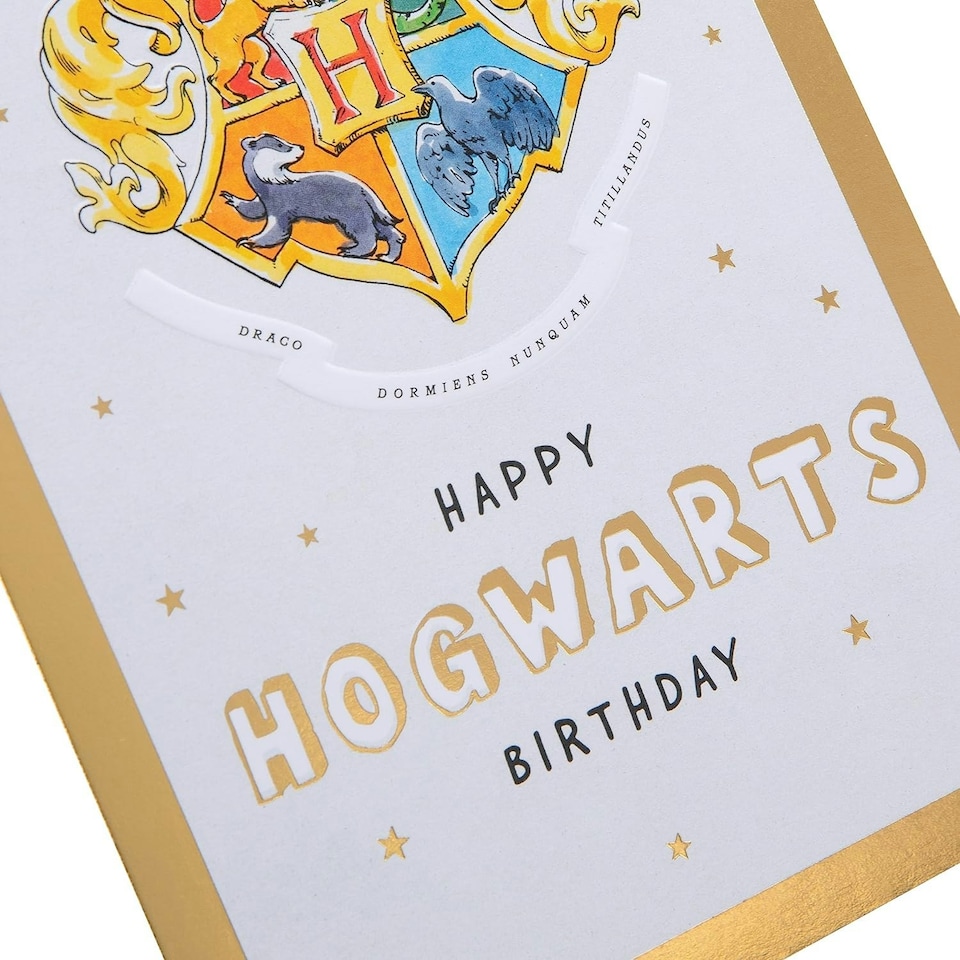 image 1 of Harry Potter Hogwarts House Crest Design Birthday Card