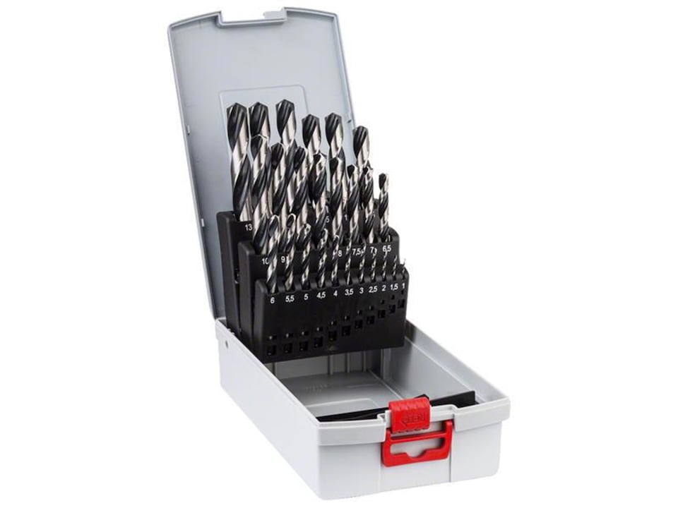 Bosch Powertool Accessories Hss Twist Pointteq Drill Bit Probox Set, 25 Piece