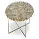 image 1 of Interiors by Premier Distinctive Agate Coffee Table With Cross Base, Modern Silver Finish Decorative Table, Multi