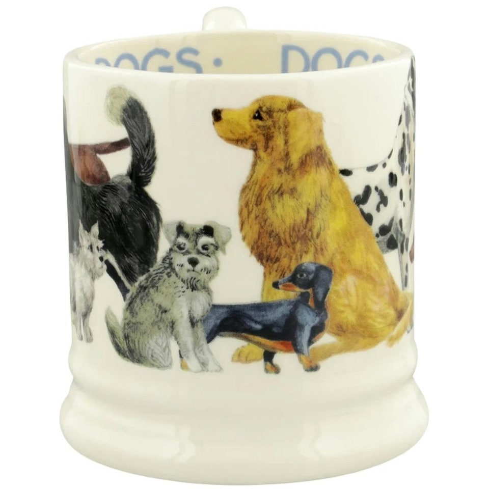 image 1 of Mug: 1 x 300ml Emma Bridgewater Dogs All Over Half Pint Mug, Ceramic White
