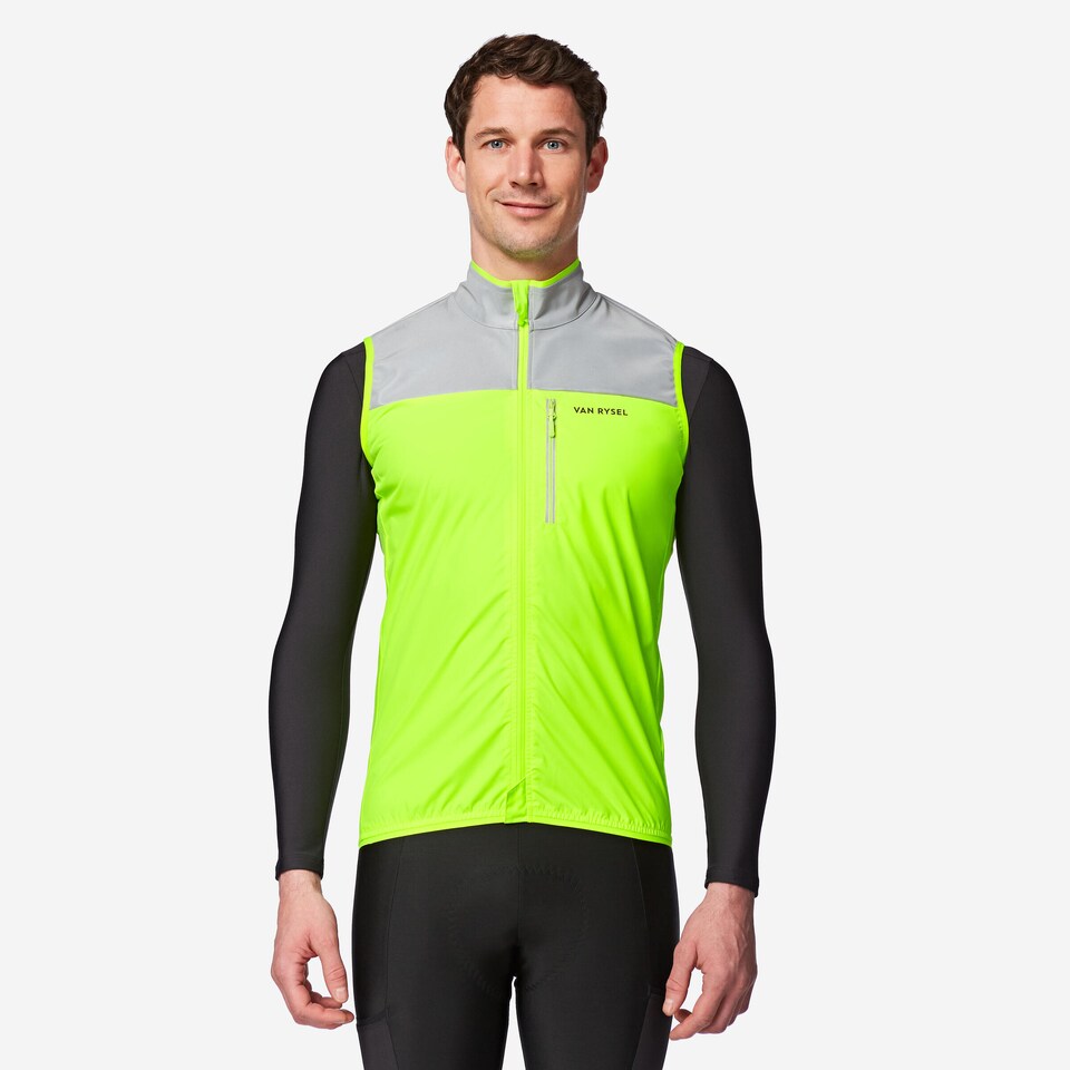 image 1 of Decathlon Men's Hi-Viz Cycling Jacket