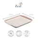 image 2 of Zeal Melamine Small Serving Tray, Gingham Pattern, 25 x 19cm, Rose Pink
