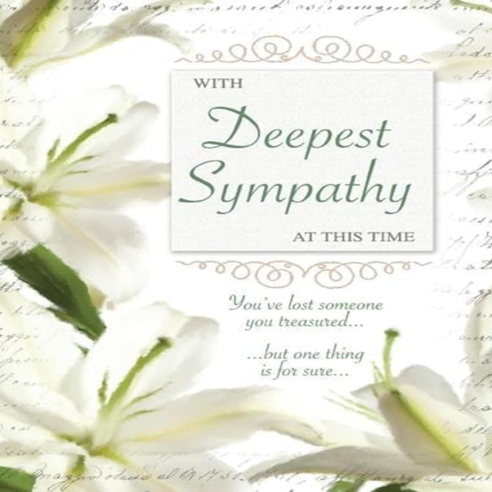 Words 'n' Wishes Traditional with Deepest Sympathy Card ~ Know That Love and Thoughts are with You