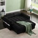 image 3 of Madrid 2 Seater Loveseat Pull Out Sofa Bed Black