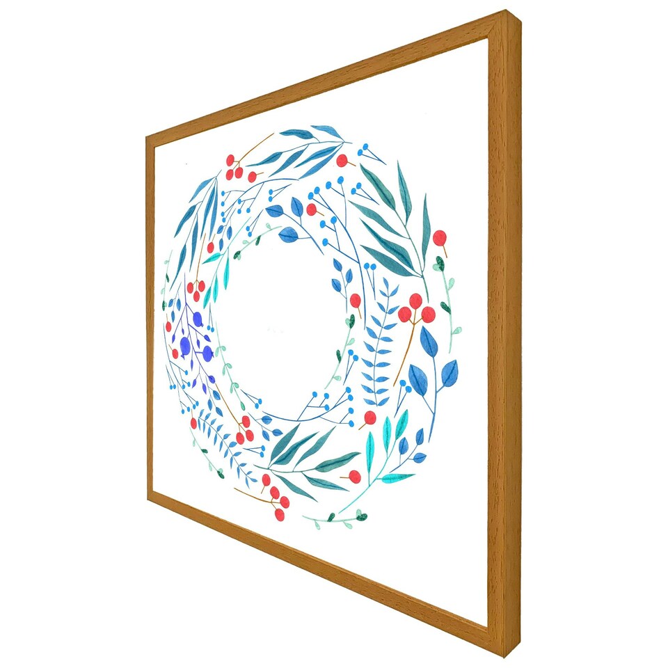image 1 of Blue decorative reath (Picture Frame) Grey | XL