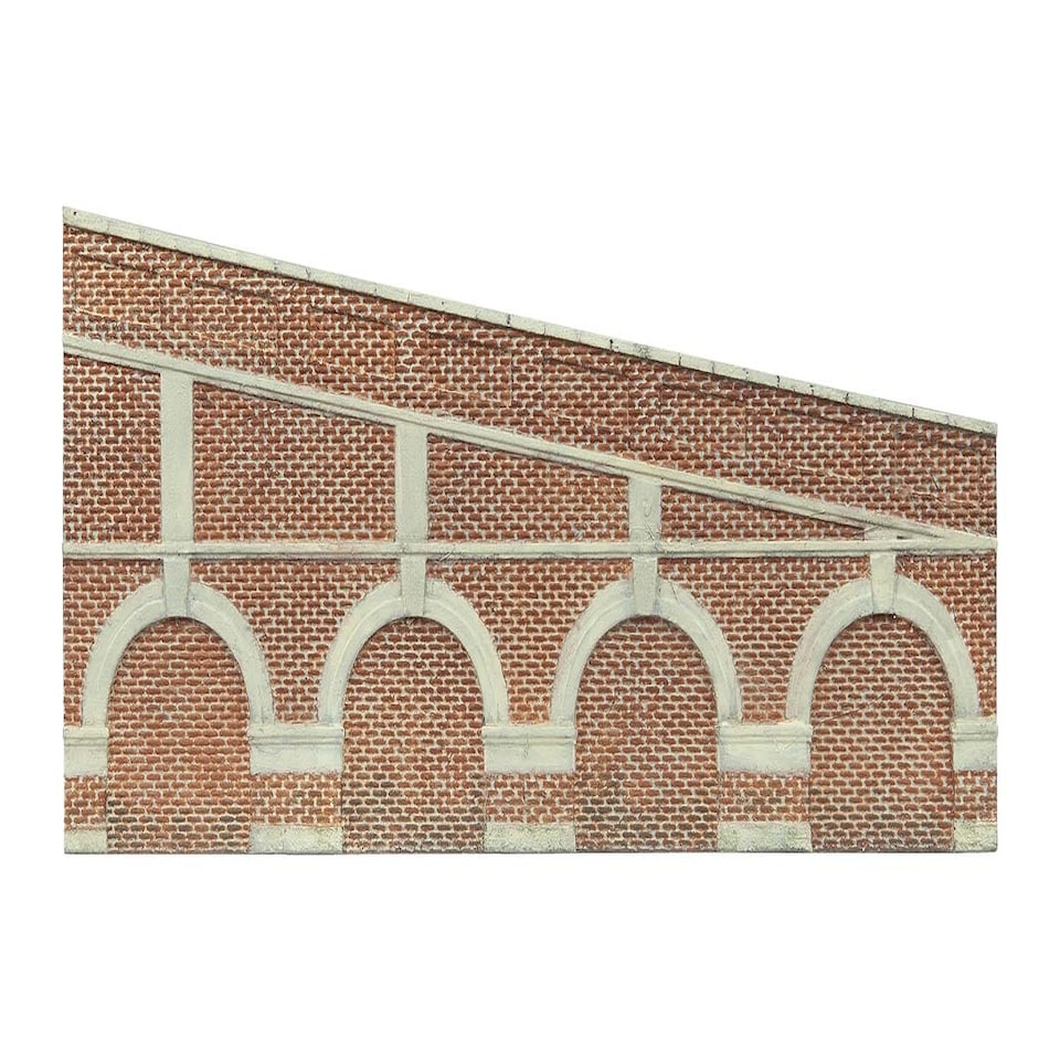 Hornby Skaledale Step Retaining Walls Red Brick 2pc(Pre-Built)
