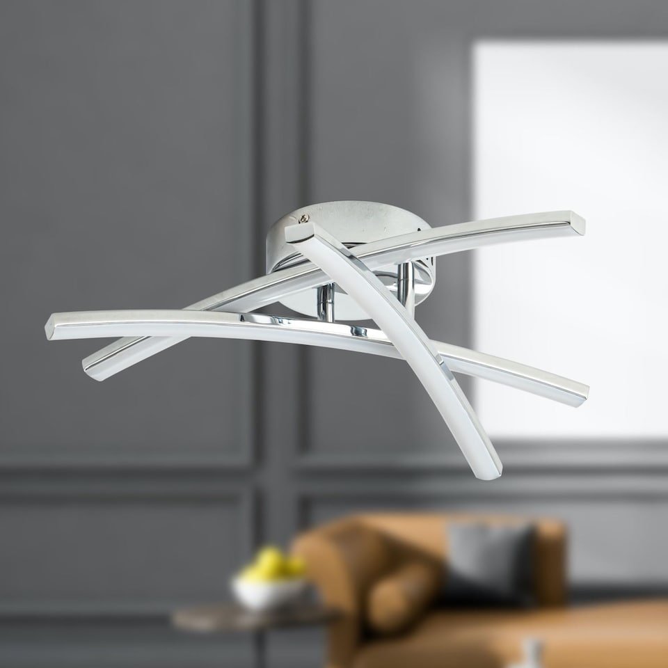 image 1 of Yardley - Polished Chrome LED Flush Ceiling Light | Chrome | 1