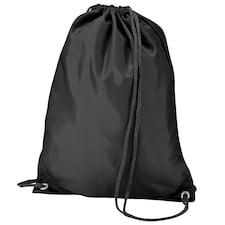 BagBase Budget Water Resistant Sports Gymsac Drawstring Bag (11L) - Black - One Size Black | One Size