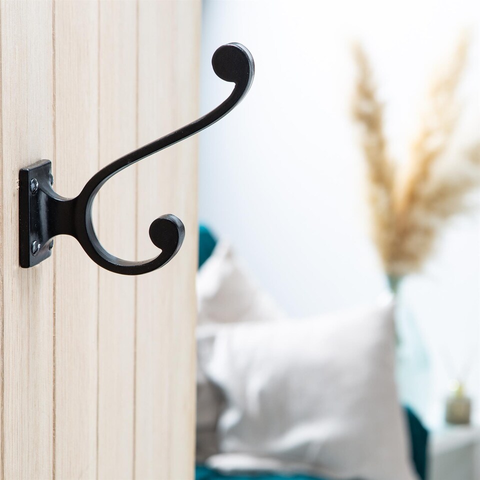image 1 of Hammer & Tongs Square Back Hat & Coat Hook - W35mm x H105mm - Brass