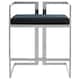 image 1 of Interiors by Premier Bar Stool With Silver Frame Black
