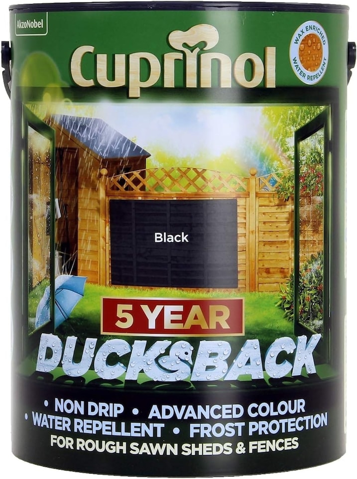 image 1 of Cuprinol Ducksback 5L Paint Black