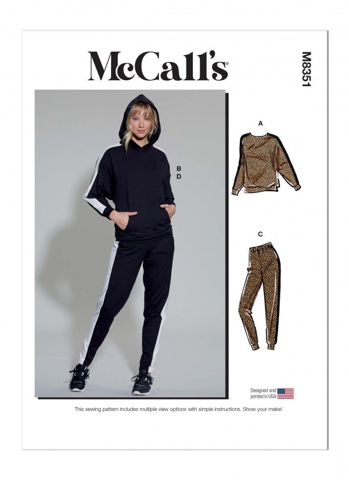 McCall's 8351 Paper Sewing Pattern – Women’s Tops, Sweaters, Hoodies & Trousers, Sizes Zz (L–XL–XXL), Intermediate